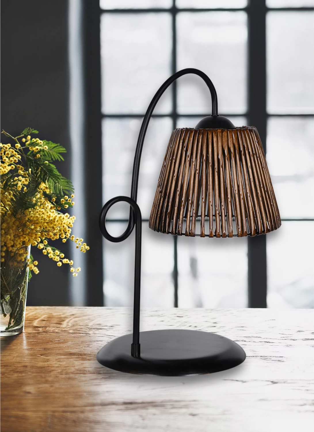 Llambë tavoline metalike, FH7490, 12x42 cm