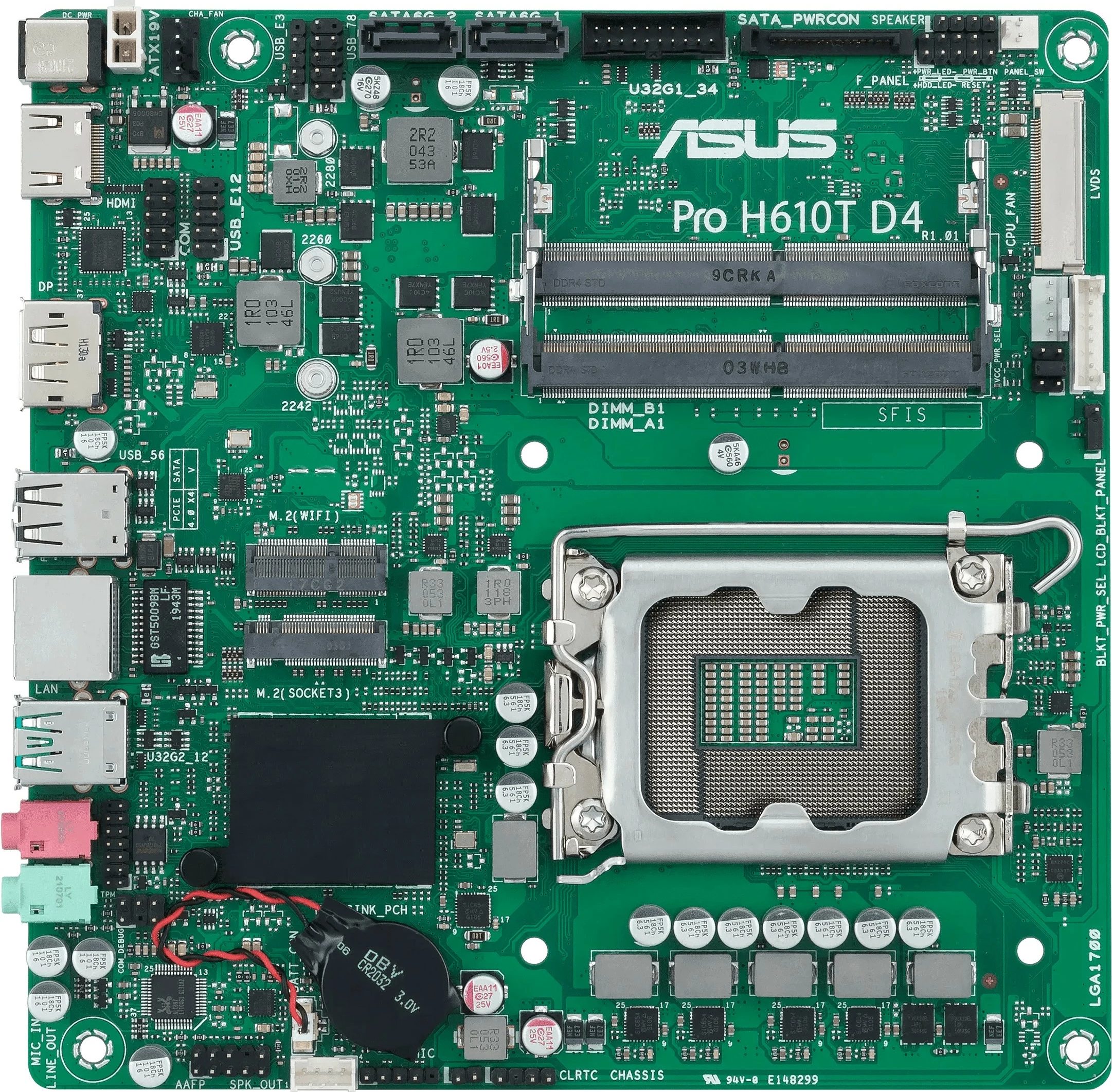 Pllakë amë ASUS Pro H610T D4 mITX DDR4