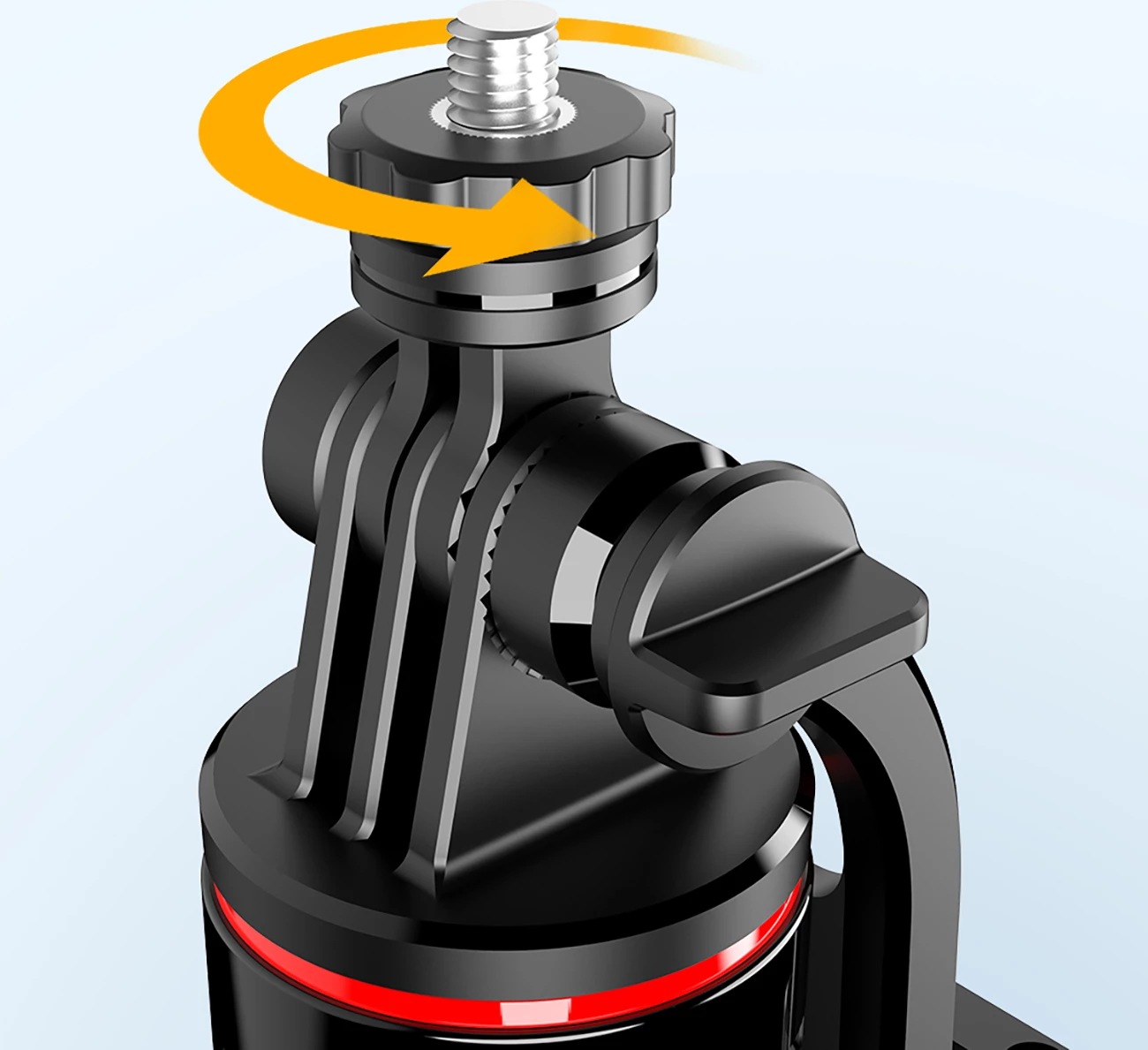 Selfie stick Hurtel WC13YDS tripod teleskopik 1.3m me dy llampa dhe mbajtëse telefoni, zi