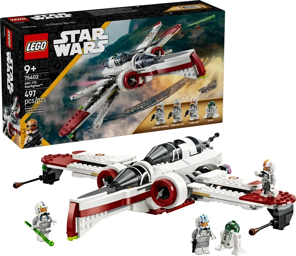 Set LEGO Star Wars ARC-170 Starfighter 75402, 497 pjesë, me 4 minifigura