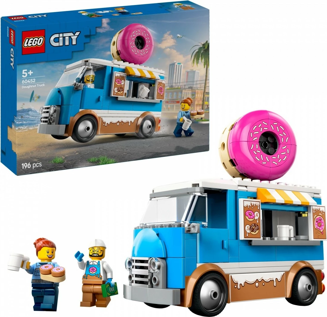 Set LEGO City Mobile Donut Shop 60452, 196 pjesë, plastikë