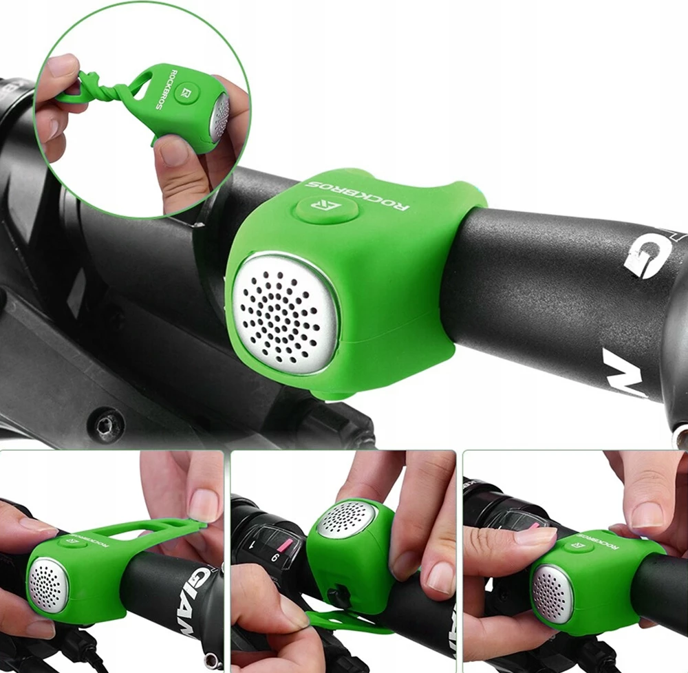 Zile elektronike biçiklete Rockbros CB1709GN, silikoni, e gjelbër