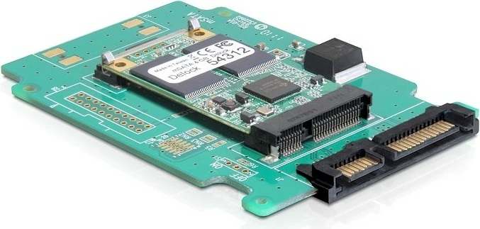 Adapter mSATA në SATA LANCOM DeLOCK 61881, 2.5 inch, i brendshëm, port 22-pin, ngjyrë e gjelbër