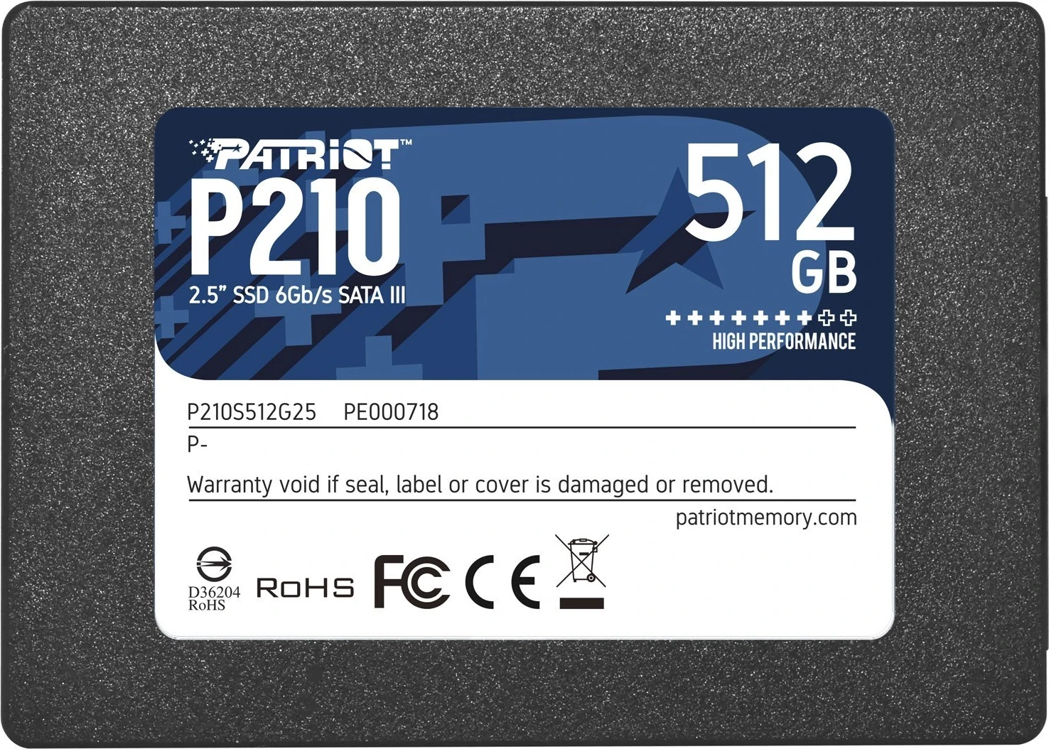 Disk SSD Patriot P210, 2.5", 512 GB
