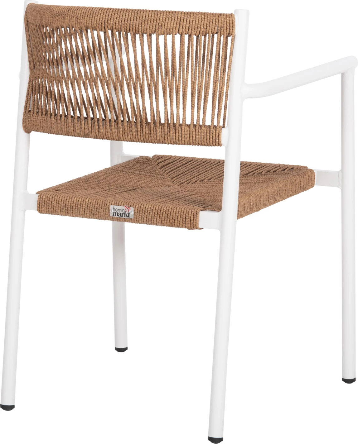 Karrige alumini STER FH5786.11 e bardhë me ratan sintetik në bezhë 55,5x53x78Hcm