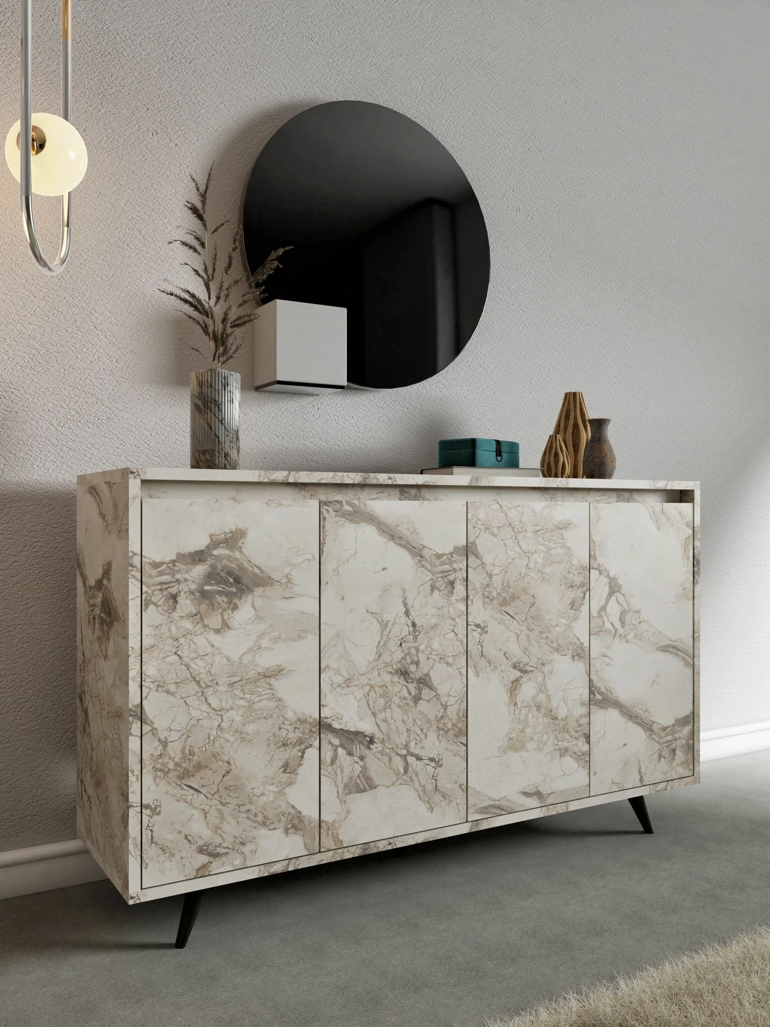 Konsolë Hanah Home, ngjyrë mermeri Ephesus