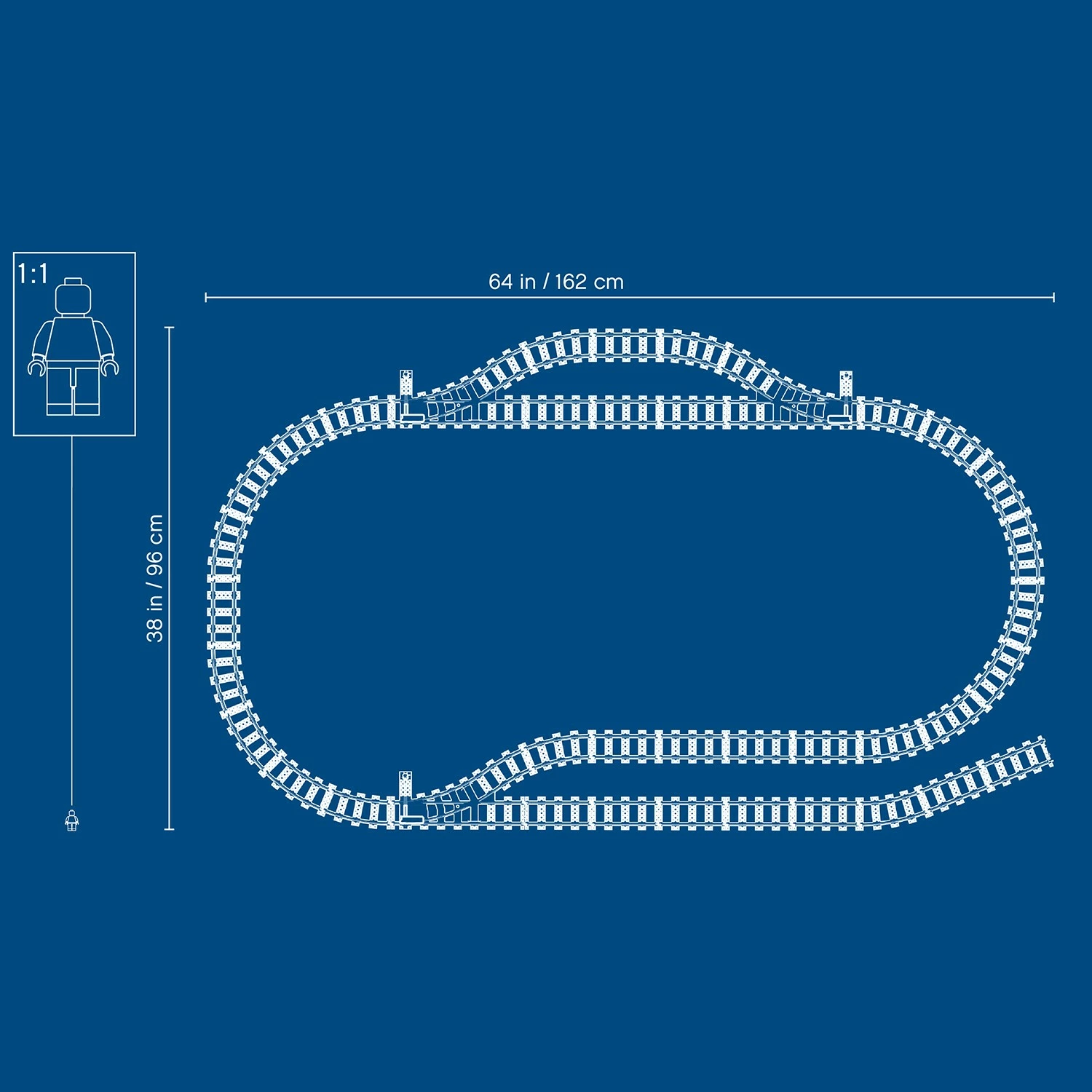 Set lodrash LEGO City Tracks 60205, 20 pjesë, ngjyrë gri