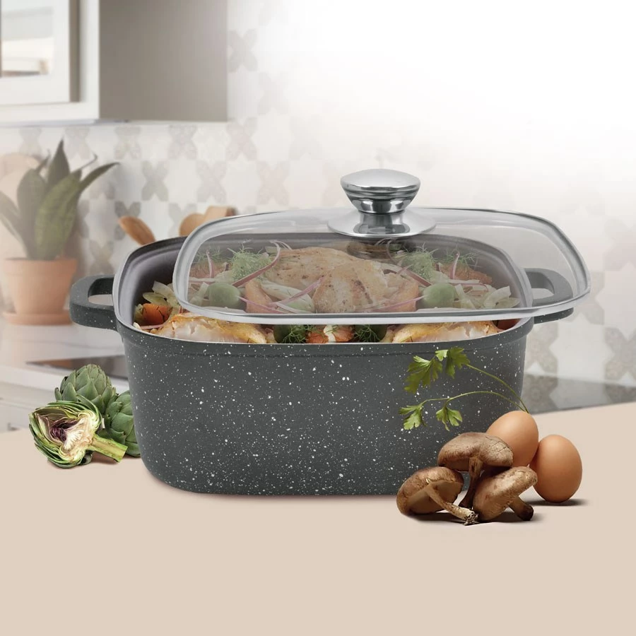 Tenxhere Maestro MR-2828 me kapak, 28 cm, 8 L, e zezë