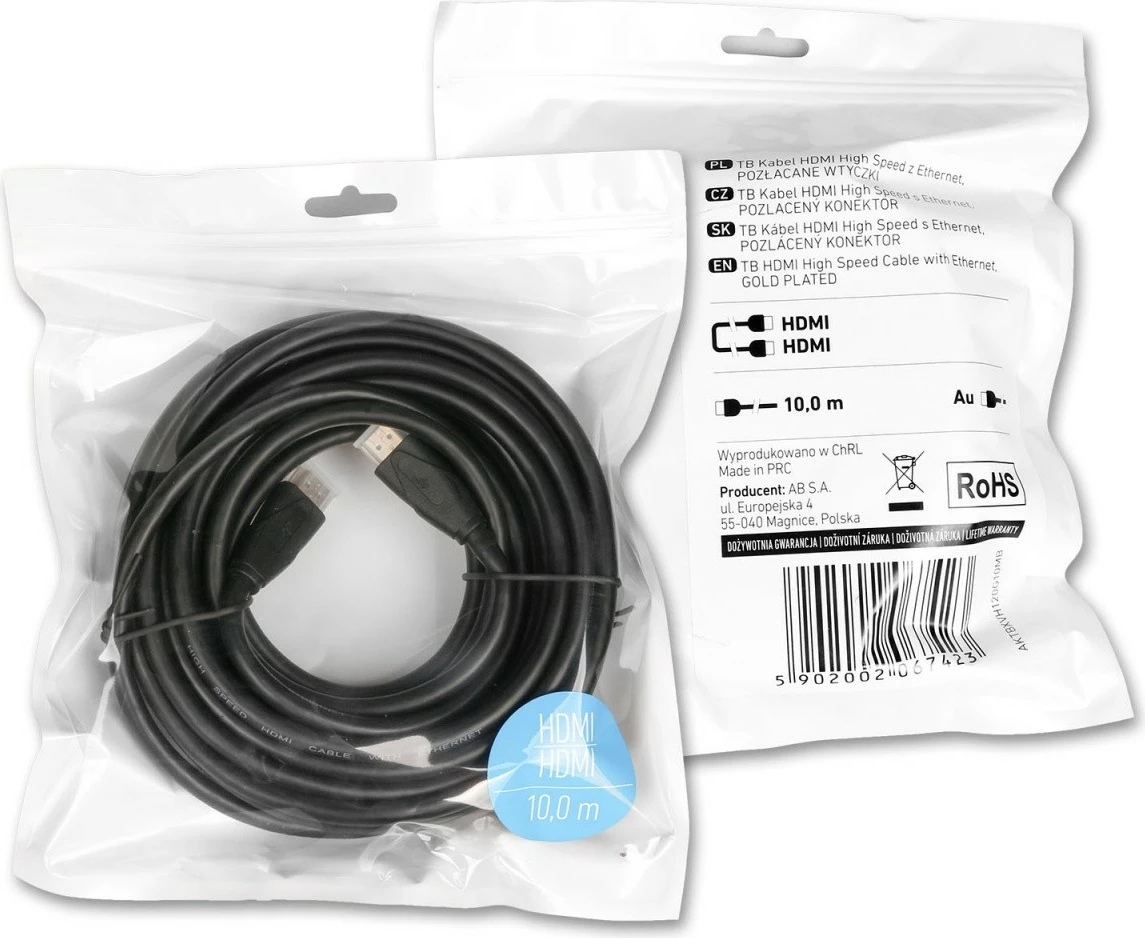 Kabllo HDMI TB AKTBXVH120G15MB, 15m, v2.0, e zezë