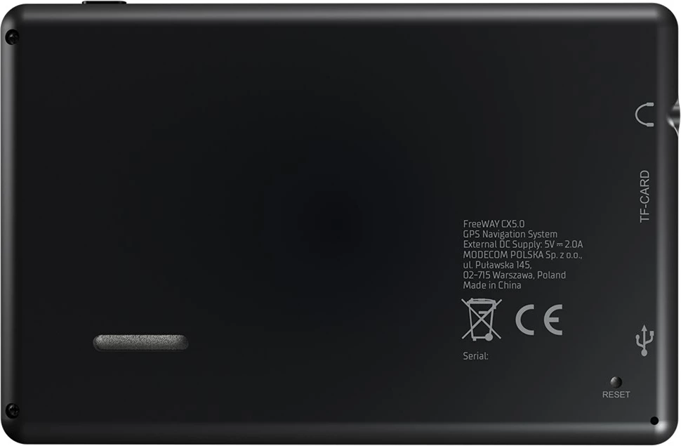 GPS navigacion për vetura MODECOM FreeWAY CX 5.0 me MiGO Navigation Truck, 8 GB, Ekran 5", i zi