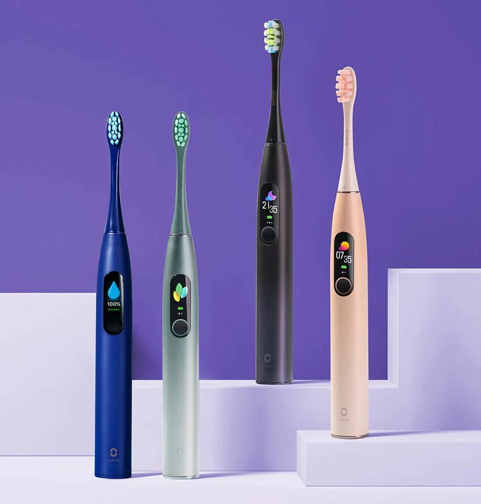 Furçë dhëmbësh elektrike sonike Oclean X Pro, ekran me prekje 0.96", 4 modalitete, 42,000 lëvizje/min, sensor presioni, 1 kokë, pink