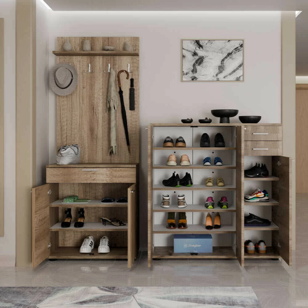 Dollap këpucësh Hanah Home, Adr-532-Tt-1, ngjyrë arrë e çelët