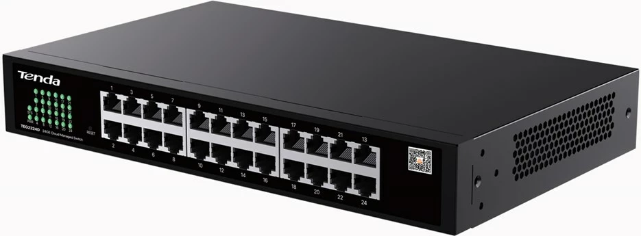 Switch Tenda TEG2228P-24-410W, 26 porta RJ-45, 2 SFP, Metal, Zi