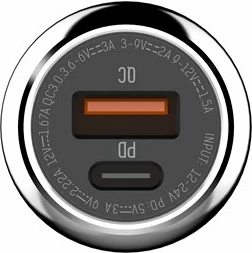 Karikues veture LDNIO C1 36W 2 porta (USB-A + USB-C) PD/QC3.0, zi/argjendtë