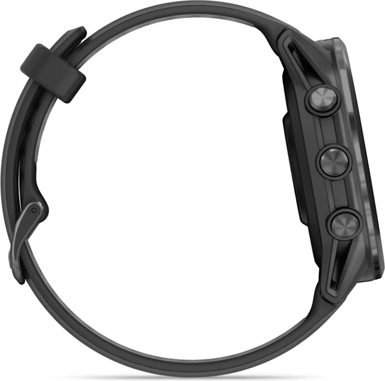 Smartwatch Garmin Forerunner® 970 Carbon Gray DLC Titanium (Black Case, Black/Translucent Whitestone Strap)