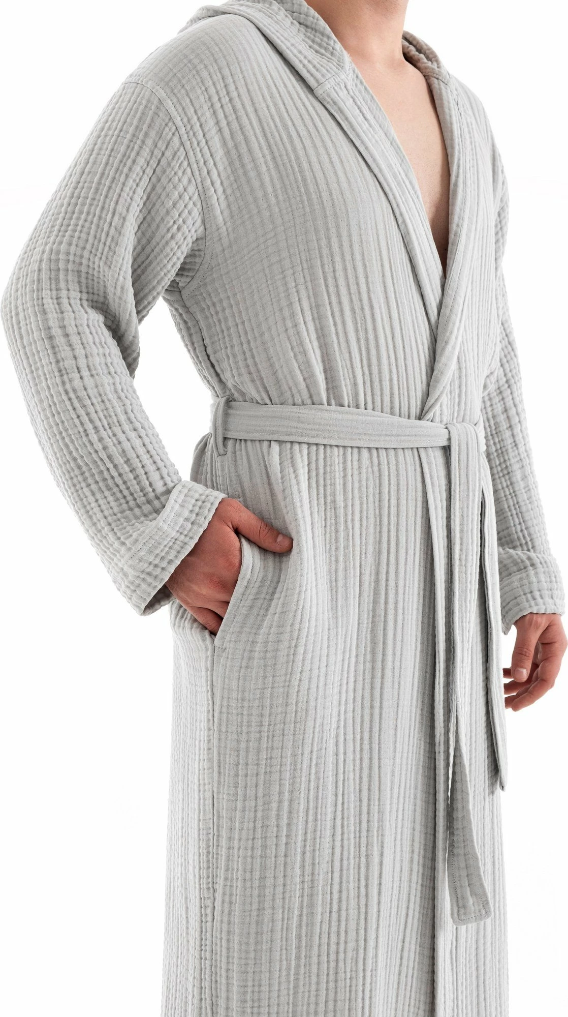 Rrobdeshamber uniseks Mijölnir, muslin, ngjyrë gri