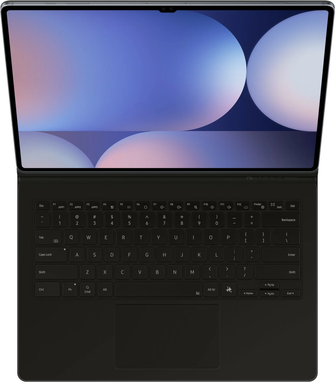 Mbështjellës tastierë Samsung EF-DX925, QWERTZ, Gjermanisht, Touchpad, Galaxy Tab S10 Ultra, Galaxy Tab S9 Ultra, E zezë