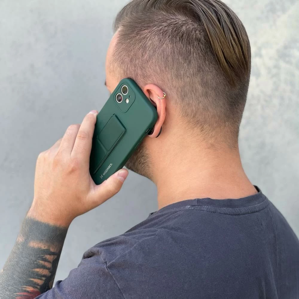 Mbështjellës Wozinsky Kickstand Case për Xiaomi Redmi Note 11/11S, silikon, i zi