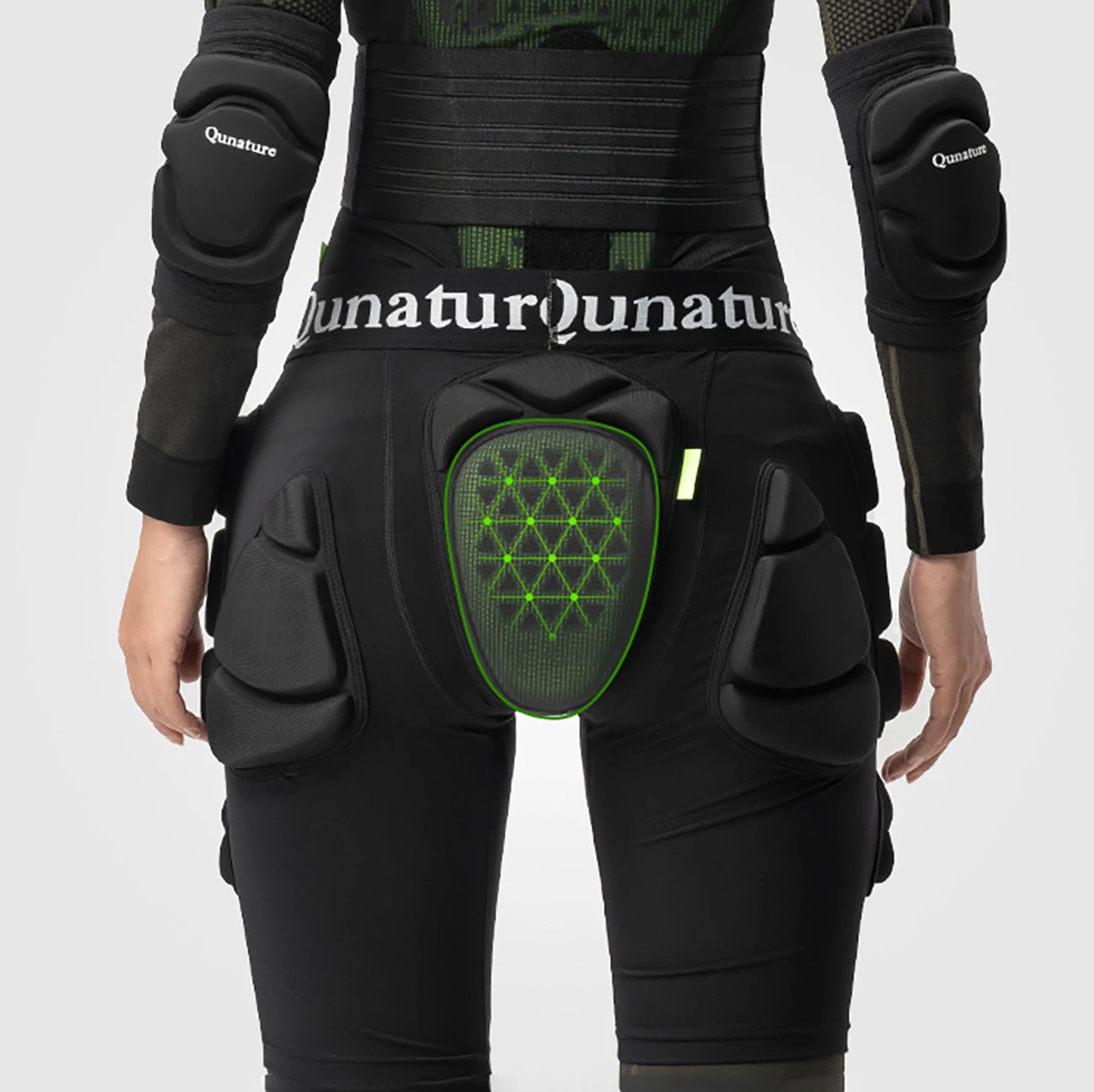 Shortse mbrojtëse ijeve Qunature Ski Advanced L, EVA, të zeza