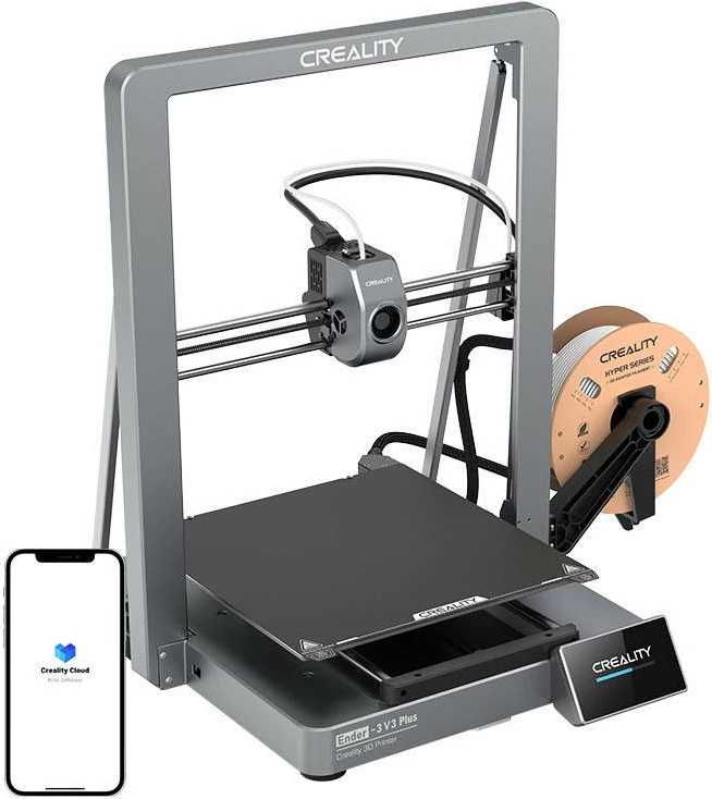 Printer 3D Creality Ender-3 V3 Plus, FDM, volum 300x300x330 mm, gri