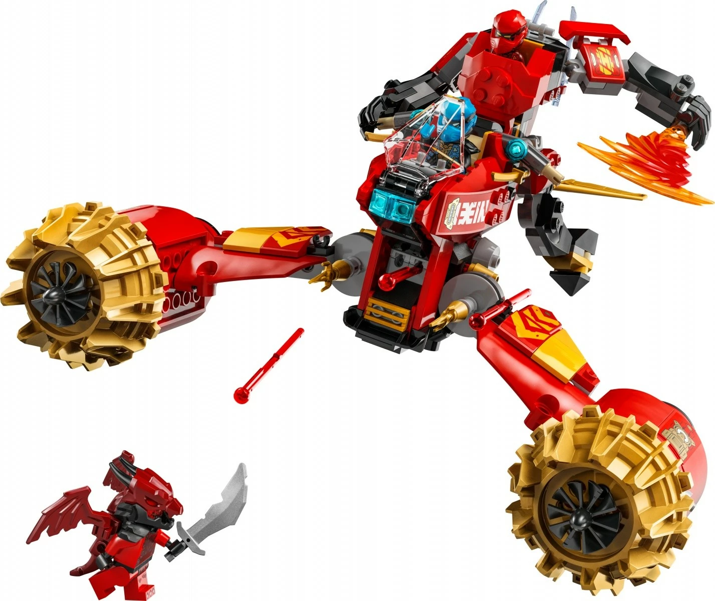 Set ndërtimi LEGO Ninjago Storm Rider Mech Kai 71830, 333 pjesë