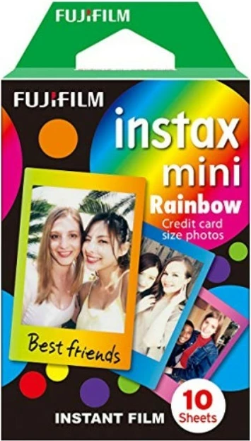 Film instant Fujifilm Instax Mini Rainbow, 10 fletë, shumëngjyrëshe