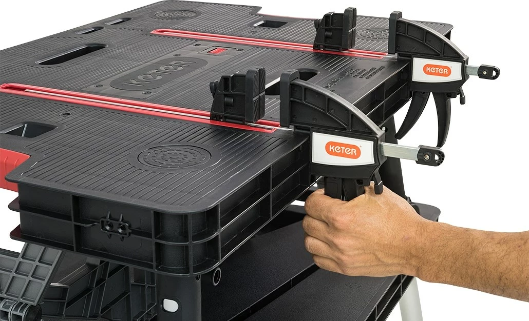 Tavolinë pune portative Keter, 910 mm, e zezë