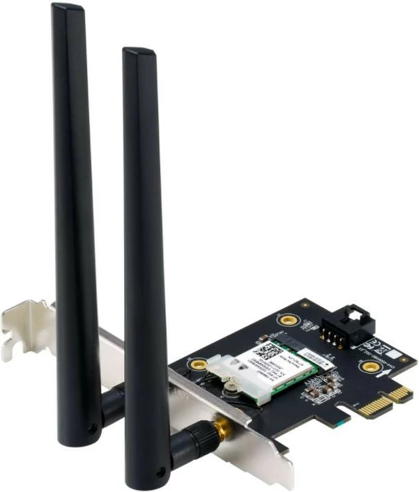 Kartë rrjeti WiFi Asus PCE-AX1800, PCIe, 2 antena, Bluetooth 5.2, e zezë