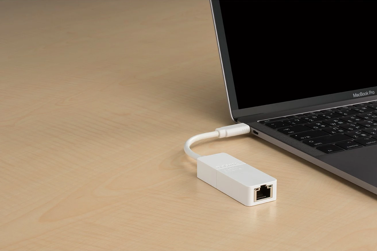 Adapter D-Link DUB-E130, USB-C në Ethernet Gigabit, i bardhë