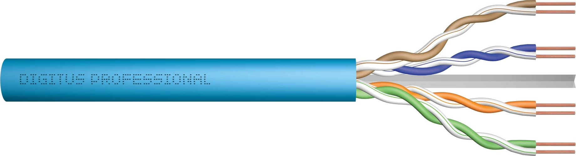 Kabllo rrjeti Digitus Cat6a U/UTP 305m kaltër