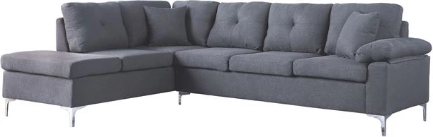 Këndore e majtë, 282x197x90 cm, FH3087L, ngjyrë gri