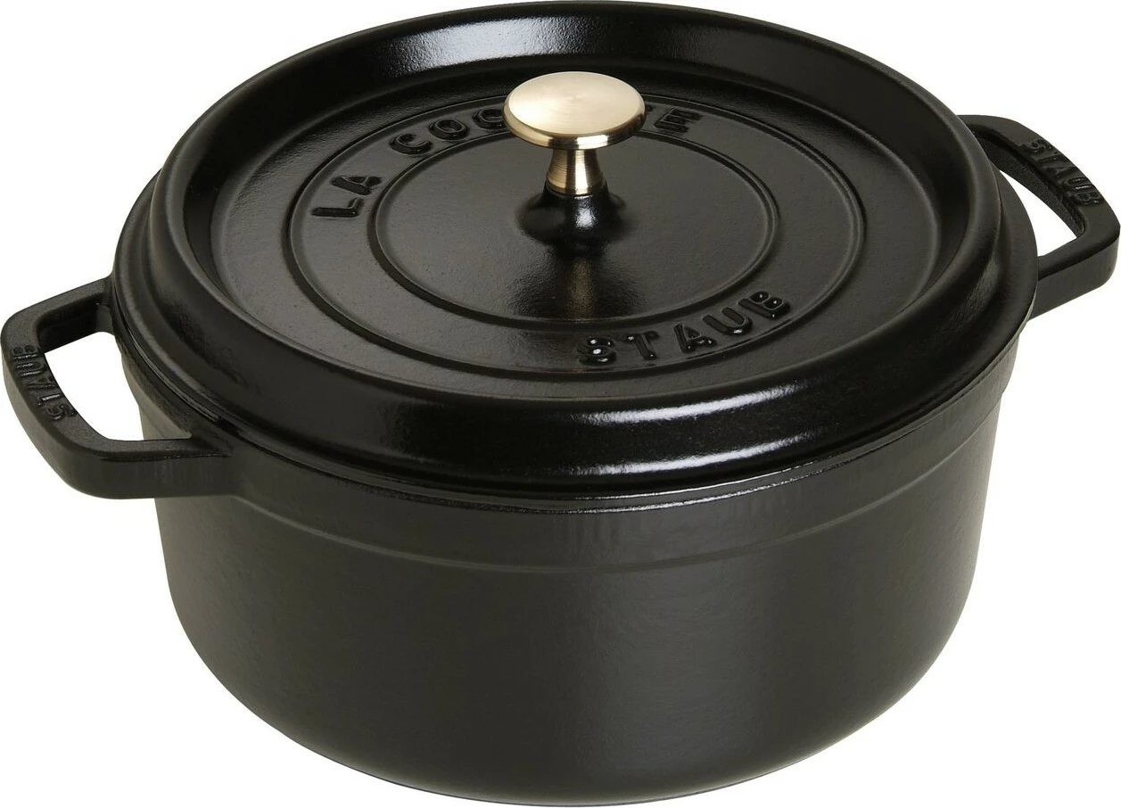 Enë pjekje Staub La Cocotte 3.8L, gize, e zezë