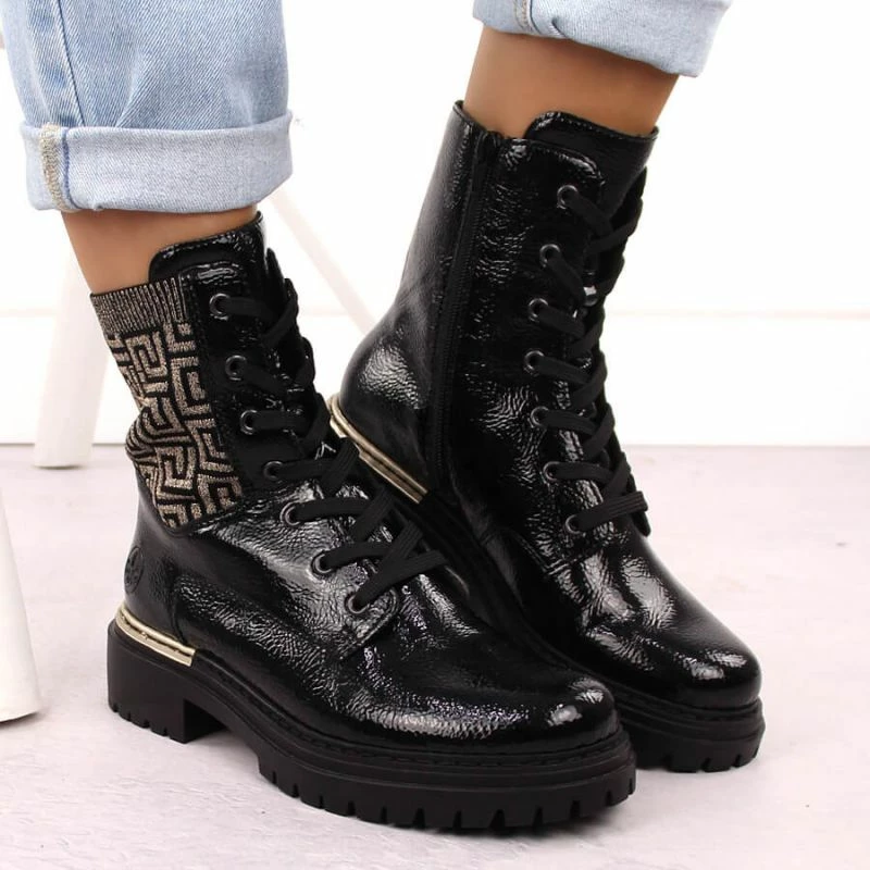 Çizme për femra Rieker, të zeza