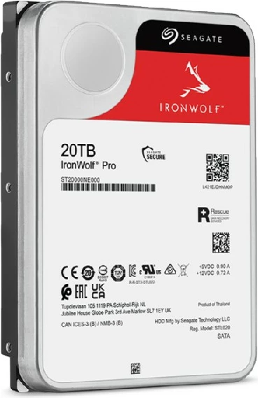 Hard disk Seagate IronWolf Pro ST20000NT001, 20 TB, 7200 RPM, 256 MB, 3.5"