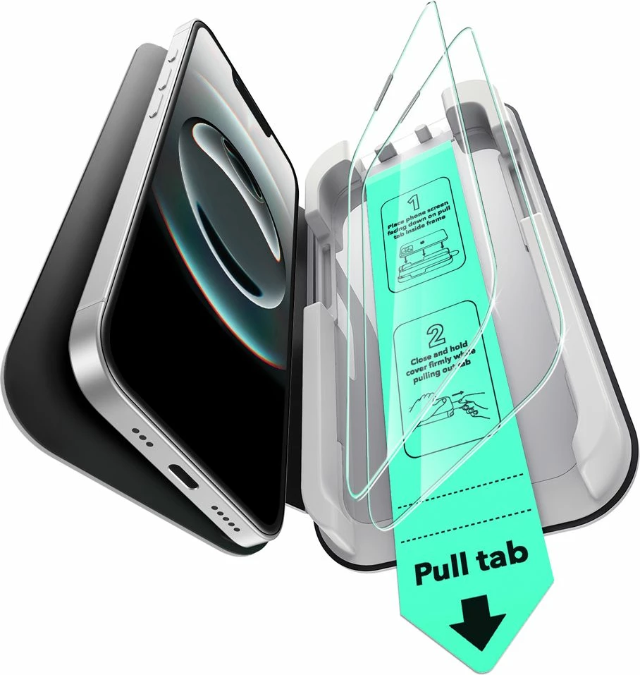 Xham mbrojtës ESR UltraFit, për iPhone 13 / 13 Pro / 14 / 16e, 2 copë