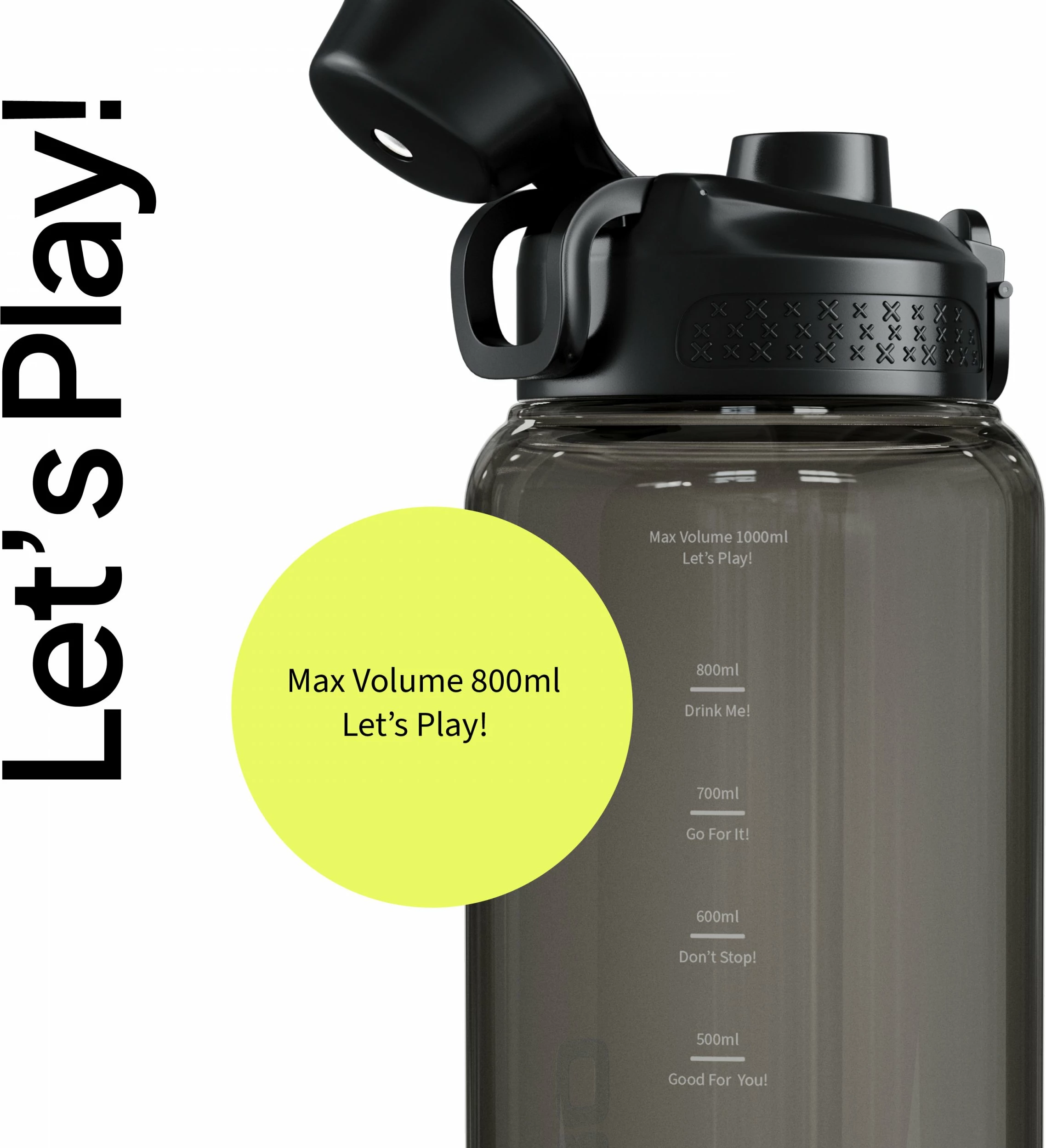 Shishe uji Zipro Water Bottle Tritan 800 ml, me sitë/strainer, BPA free, e zezë