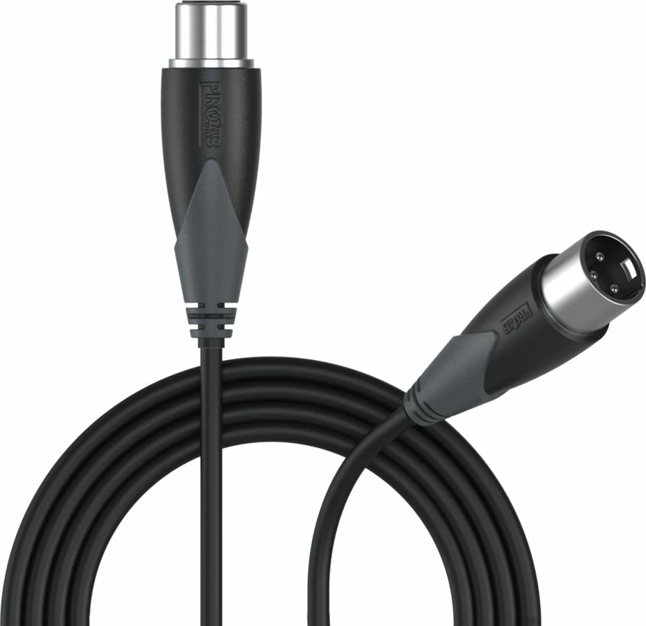 Kabel audio XLR Procab CLA901/0.5 0.5 m, 3-pin mashkull-në-femër, zi