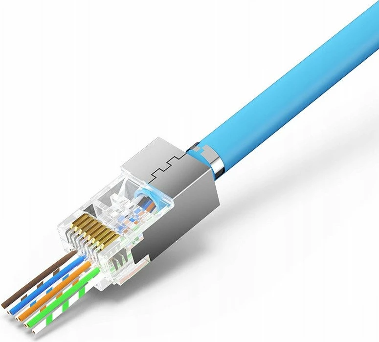 Konektor modular RJ45 pass-through Unitek OT1093ATP01, Cat.7, 50 copë