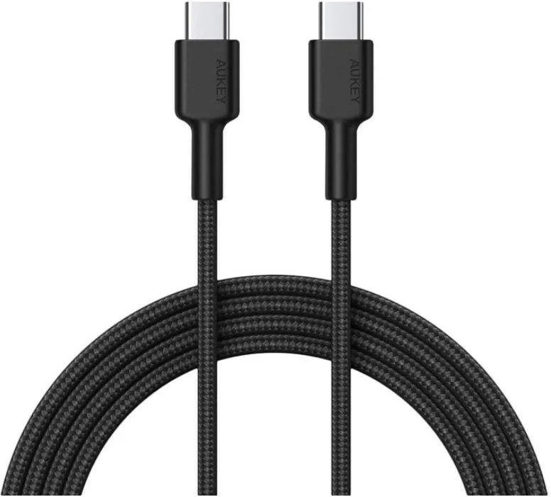 Kabllo USB-C AUKEY CB-CD45, 0.9m, 18W, e zezë