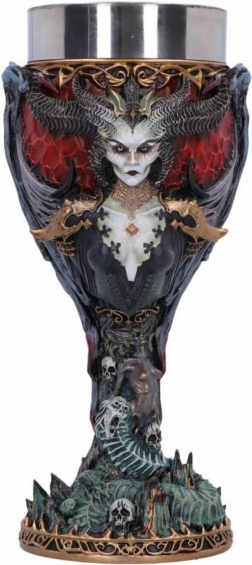 Helmë koleksionuese NEMESIS NOW Diablo IV Lilith, rrëshirë, e zezë dhe e kuqe