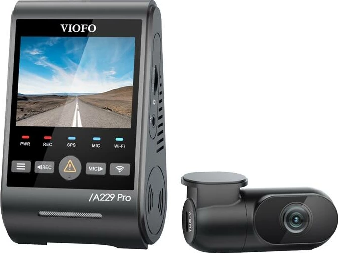 Video regjistrues për vetura Viofo A229 Pro 2CH, 4K + 2K, WiFi, GPS, i zi