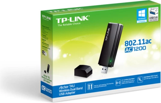 adapter rrjeti USB Wi‑Fi TP-LINK Archer T4U AC1300 Dual Band USB 3.0, e zezë
