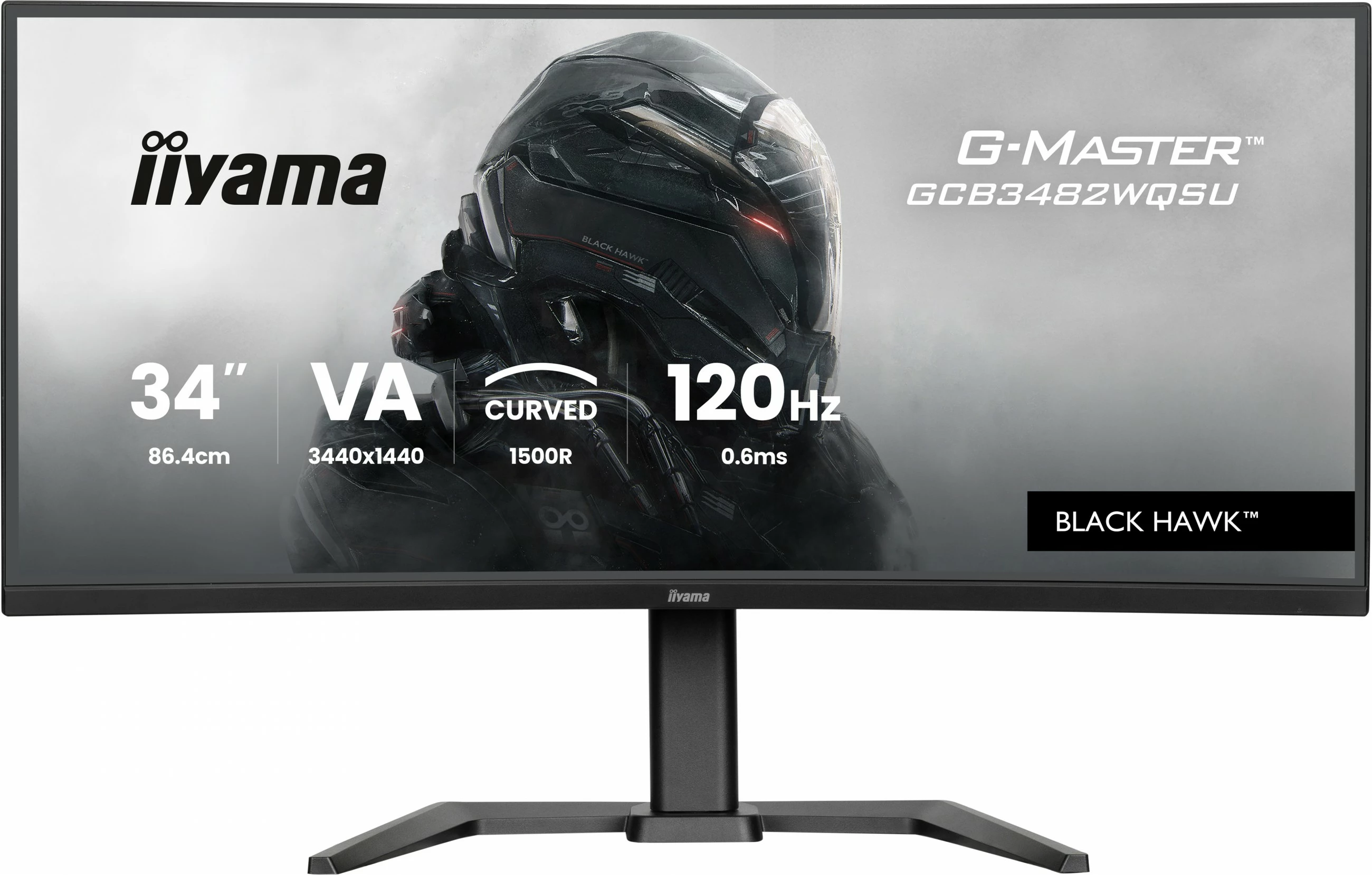 Monitor gaming iiyama G-Master GCB3482WQSU-B1, 34 inç, UltraWide, 3440x1440, 120Hz, i zi