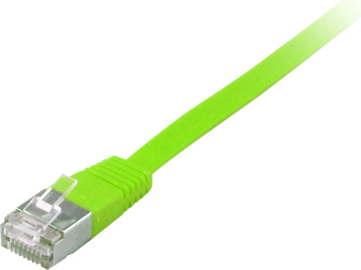 Kabllo rrjeti EQUIP Cat6a U/FTP flat 0.5m gjelbër