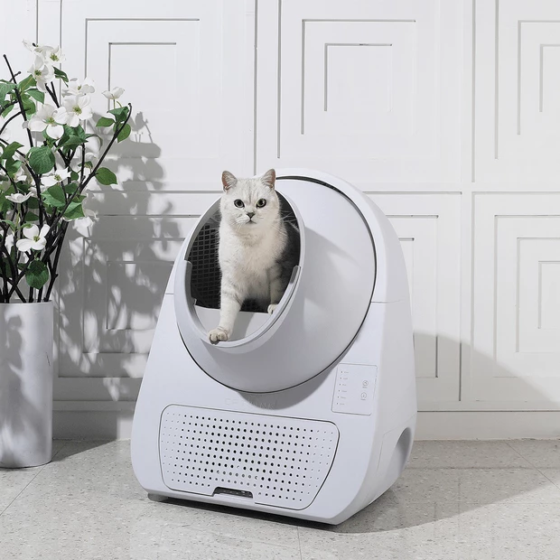 Kuti rëre automatike për mace Catlink Young, 13L, e bardhë, me rrotull qesesh mbeturinash