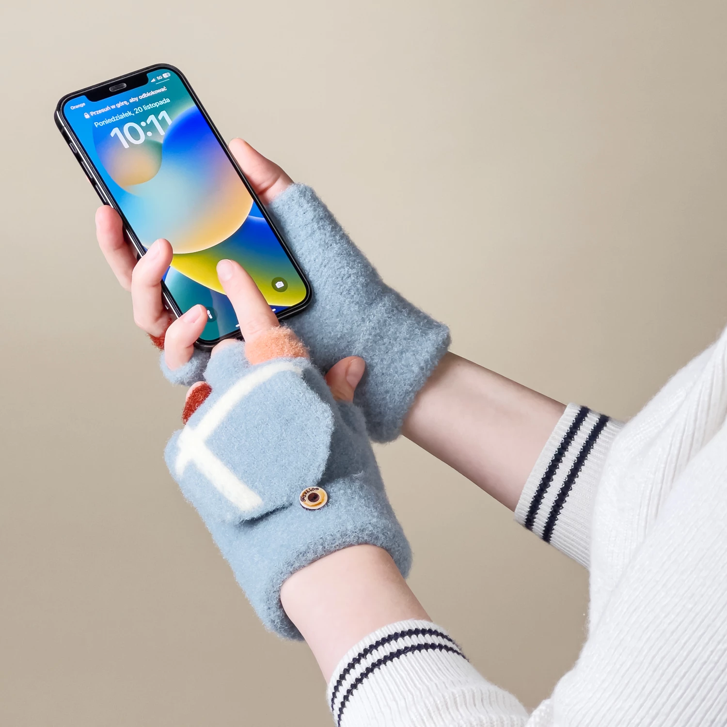 Doreza dimri mitene Hurtel për gra/fëmijë, universal, blu