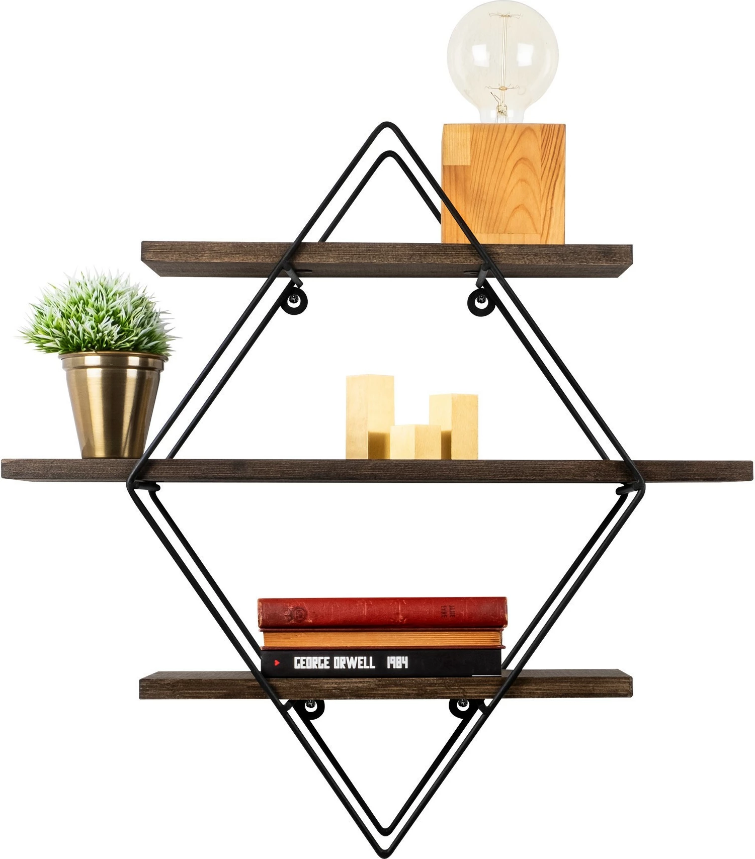 Raft muri modern, ngjyrë e zezë dhe arre, Erysimum