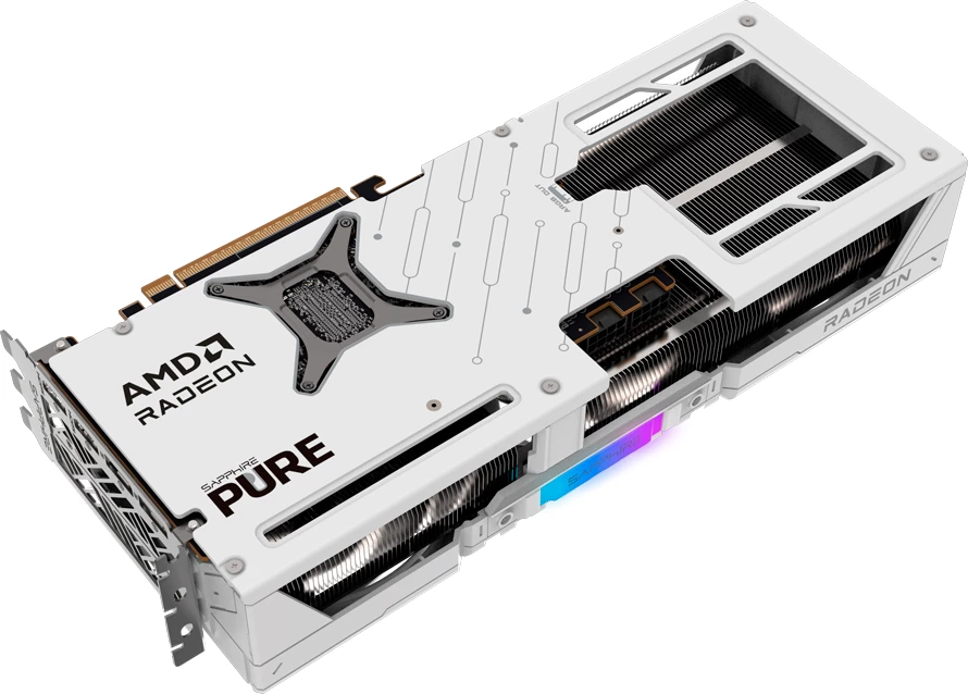 Kartë grafike SAPPHIRE PURE Radeon RX 9070 XT Gaming OC 16GB, 2x HDMI, 2x DisplayPort, e bardhë