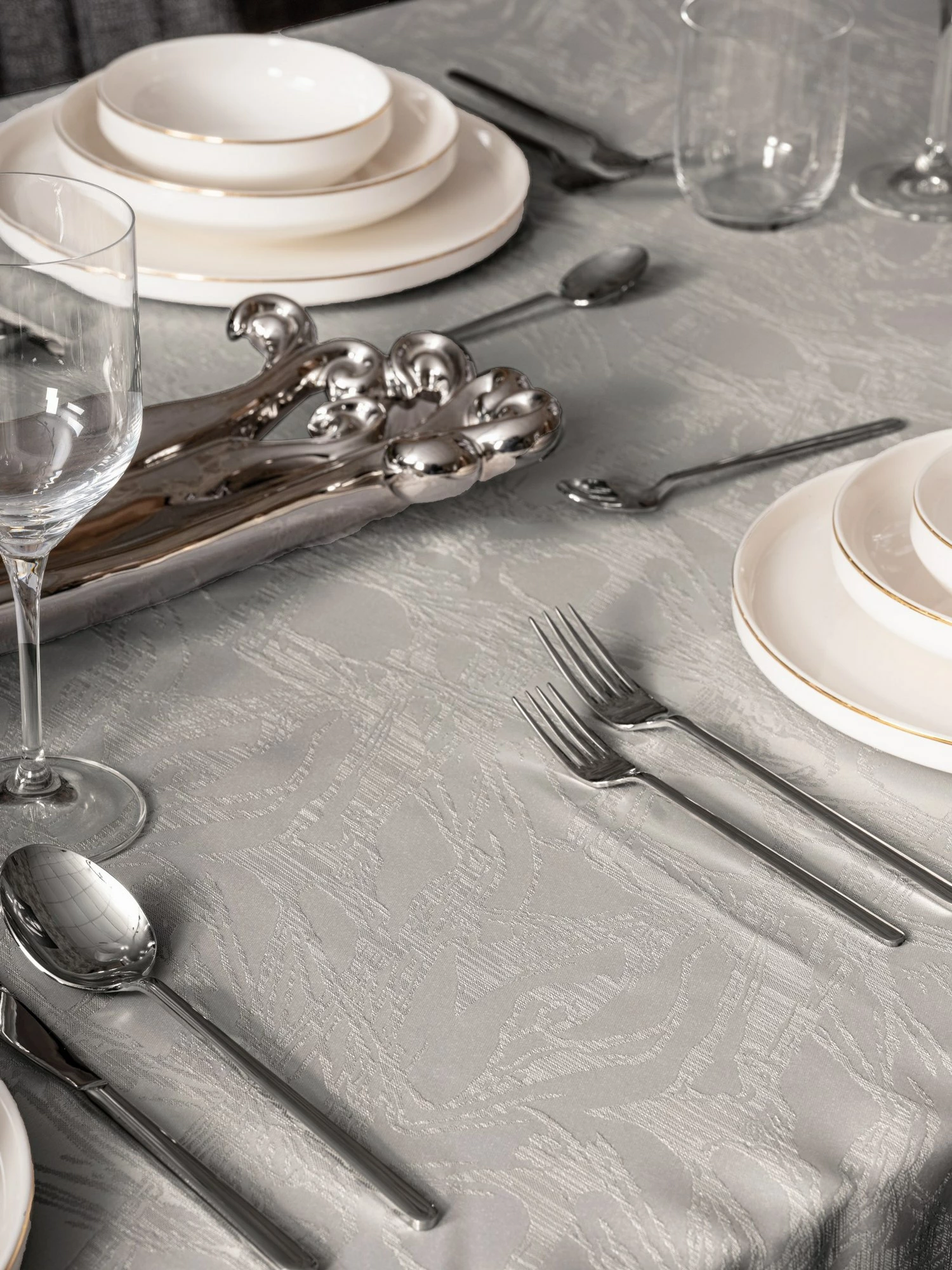 Mbulesë tavoline L'essentiel, Lavinia, 160, ngjyrë gri