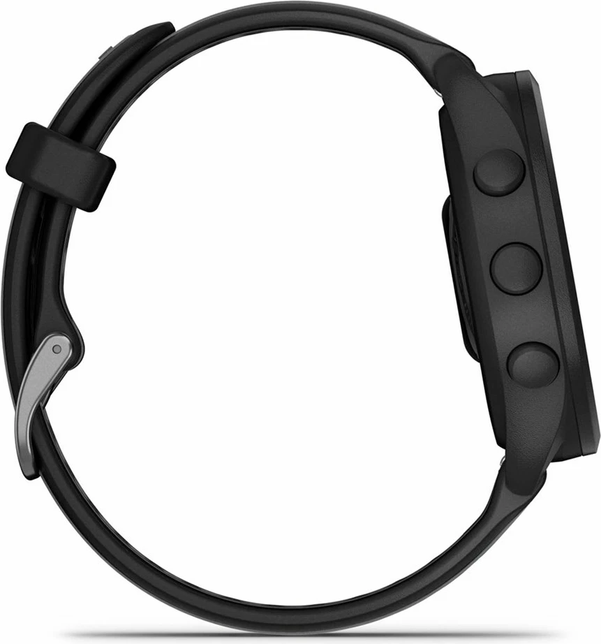 Smartwatch Garmin Forerunner 165 Music, 43mm, AMOLED, GPS, i zi/me rrip argjendi